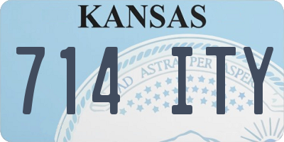 KS license plate 714ITY