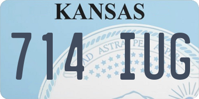 KS license plate 714IUG