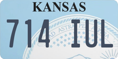 KS license plate 714IUL