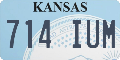 KS license plate 714IUM