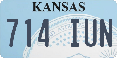 KS license plate 714IUN