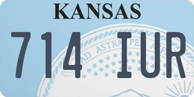KS license plate 714IUR
