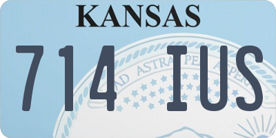 KS license plate 714IUS