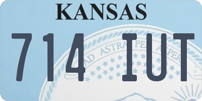 KS license plate 714IUT