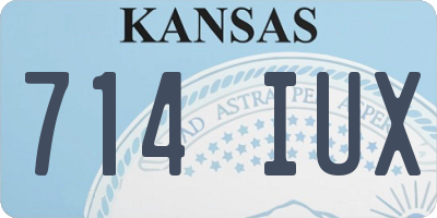KS license plate 714IUX