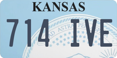 KS license plate 714IVE