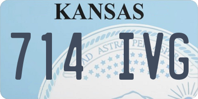 KS license plate 714IVG