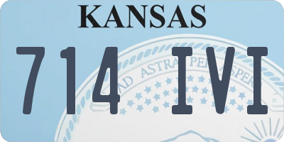 KS license plate 714IVI