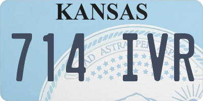 KS license plate 714IVR
