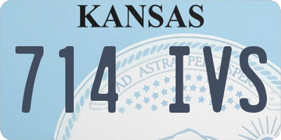 KS license plate 714IVS