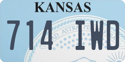 KS license plate 714IWD