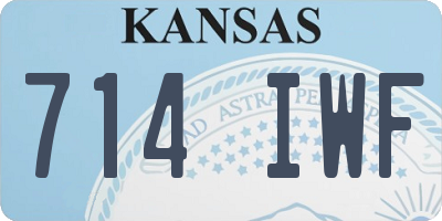 KS license plate 714IWF