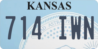 KS license plate 714IWN