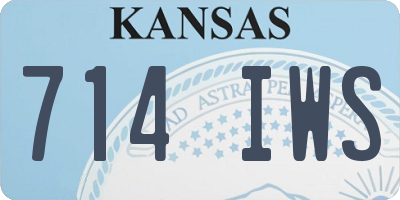 KS license plate 714IWS