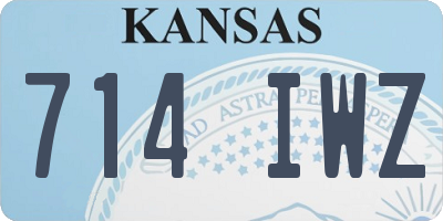 KS license plate 714IWZ