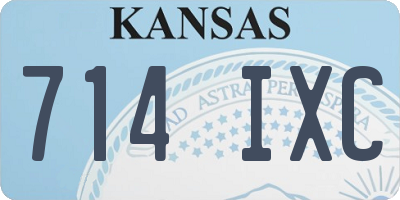 KS license plate 714IXC