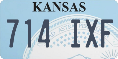 KS license plate 714IXF