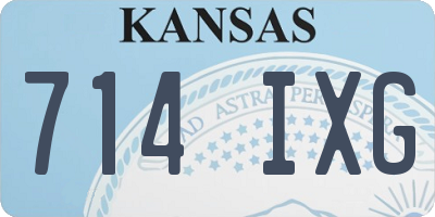 KS license plate 714IXG