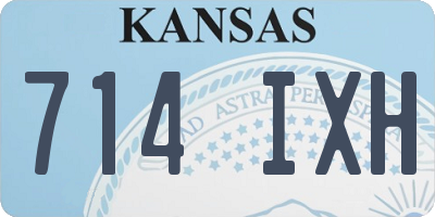 KS license plate 714IXH