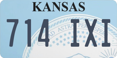 KS license plate 714IXI