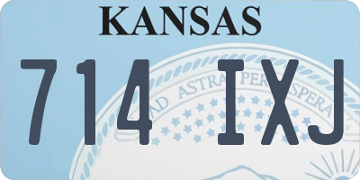 KS license plate 714IXJ