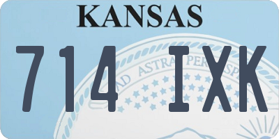 KS license plate 714IXK