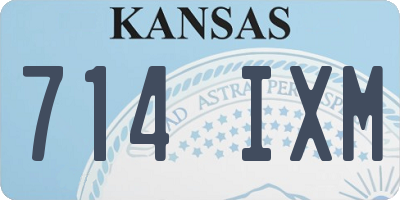 KS license plate 714IXM
