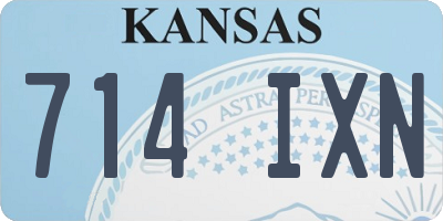 KS license plate 714IXN