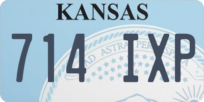 KS license plate 714IXP