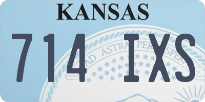 KS license plate 714IXS