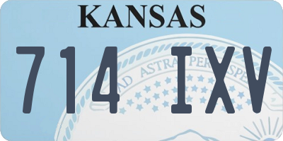 KS license plate 714IXV