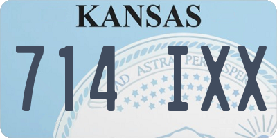 KS license plate 714IXX