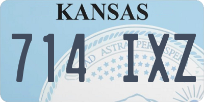 KS license plate 714IXZ