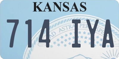 KS license plate 714IYA