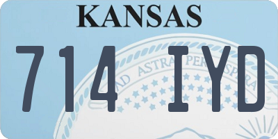 KS license plate 714IYD