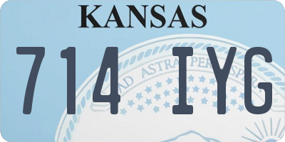 KS license plate 714IYG