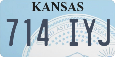 KS license plate 714IYJ