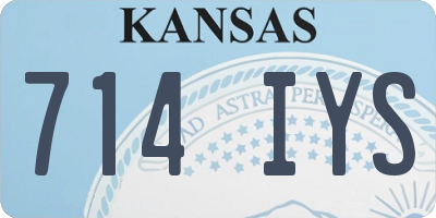 KS license plate 714IYS