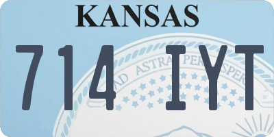KS license plate 714IYT