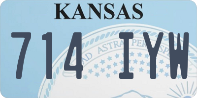 KS license plate 714IYW