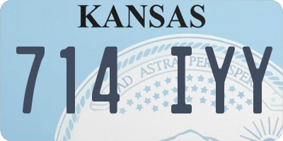 KS license plate 714IYY