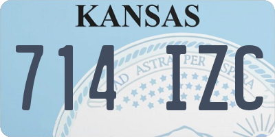 KS license plate 714IZC