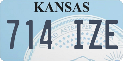 KS license plate 714IZE