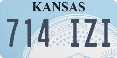 KS license plate 714IZI