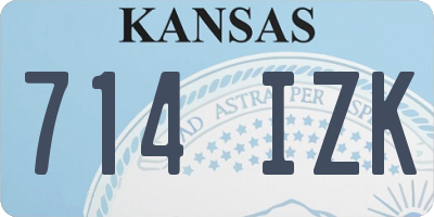 KS license plate 714IZK