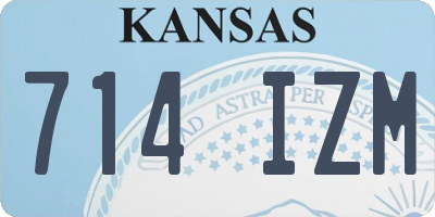 KS license plate 714IZM