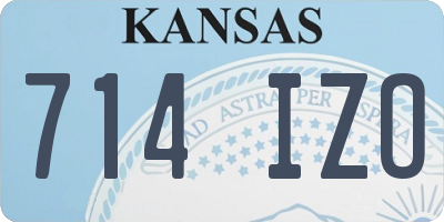 KS license plate 714IZO