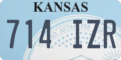 KS license plate 714IZR