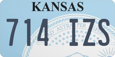KS license plate 714IZS