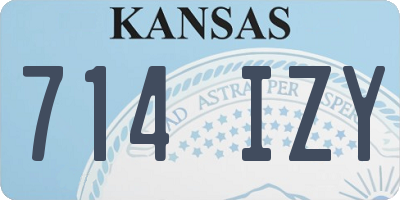 KS license plate 714IZY